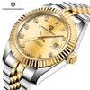 Wristwatches 2023 Business Automatic Mechanical Watch Men's Fashion Waterproof Calendar Fine Steel
