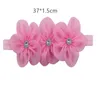 Hårtillbehör 2023 3 Flower Girls Headband Ribbon Pearl Diamond Born Hairband Sying Children's