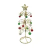 Decorações de Natal Mini Mini Tree Crafts Artesas de Natal com Ornamento de Bell para Livro Decoração do Quarto Po Props Gift