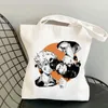 Sacolas de compras haikyuu bolsa bolsa comprador eco bolso ttete sac cabas pega de tecido