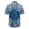 Casual shirts voor heren 2023 Men Hip Hop Streetwear Shirt grappig grafisch strand Harajuku zomer korte mouw Hawaiian