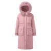 Parkas en duvet pour femmes veste d'hiver femmes manteau chaud à capuche vêtements d'extérieur col en fourrure lâche doublé Trench épais pardessus Parker vestes femmefemmes