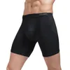 Unterhosen Lange Männer Boxer Niedrige Taille Feste Unterwäsche Shorts Bein Badehose Sexy Höschen Fitness Männliche UnterwäscheUnterhosen