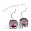 Dangle Chandelier Luckyshine Christmas Gift 925 Sterling Sier Red Garnet Earrings Russia American Australia Women Wedding Earring Dhqvz