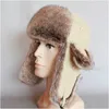 Berets B-8521 Volwassen winter Warm Bomber Hats mannelijke oorbeschermers Ski Caps Bur Russische Ushanka-hoed