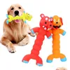 ألعاب الكلب مضغ جرو Pet Petx Play Play Chew Dogs Cats Pets Supplies شكل حيوان المطاط صرير صوت Drop Drop