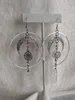 Dangle Boucles D'oreilles Lustre De Mode Lune Soleil Naturel Irrégulier Blanc Clair Quartz Cristal Pendentif Gothique Boucle D'oreille Des Femmes GiftsDangle