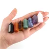 Stone Mini Natural Crystal Hexagon Shape Crafts Fashion Chakra Square Aventurine Amethyst Rose Quartz Stones Charm For Jewelry Makin Dhjul