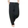 Men's Pants Stylish Harem Comfortable Men Elastic Waist Soft Sweatpants Trousers Warm