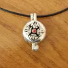 Collane con ciondolo PN070 Collana etnica tibetana in argento Dorje con scatola di preghiera, amuleto fatto a mano in Nepal, collana rotonda Gau da 23 mm