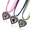 Pendant Necklaces Fashion Vintage Engraved Heart Shape Necklace Lucky Multicolor Edelweiss Dirndl Costume Jewelry WholesalePendant