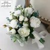 Fiori matrimonio Perfectlifeoh 2023 Bouquet Piante succulente Bouquet da sposa artificiali verdi Donne De Mariage