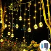 Strängar Solender Önskande Bollgardin Icicle String Light Outdoor Christmas Window Fairy Lights For Wedding Year Holiday Decor