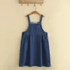 Plus Size Dresses For Women Clothing Fashion Denim Overalls Casual Single Pocket A-Line Sleeveless Dress Summer 2023