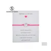 Chaîne à maillons tressée à la main Faire une carte de souhait Bracelet en corde de cire pour femmes hommes Sier Volcano Charm Bijoux de mode Saint Valentin Cadeau Dhqaw