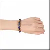Charm armband yoga pärlor armband för kvinnor män handgjorda naturliga stenpärlade flätade rep armband mode smycken m189r f drop deli dhtqu