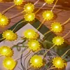 Corde 10/20/30 M Helianthus Annuus Tema Decorativo Fata Luce Girasole Ghirlanda Luci Festa Di Natale Stringa di Fiori Artificiali