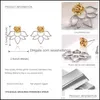 스터드 패션 낭만적 인 로즈 플라워 이어 여자를위한 골드 시에 창조적 분리 가능한 단순한 귀여운 파티 보석 선물 선물 드롭 배달 otijt