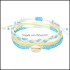 Заклинание браслеты из бисера Beader String Boho Braided Bracelet Set Регулируемые водонепроницаемые пляжные украшения для женщин -подростков Q556FZ Drop Delivery Dhdnn