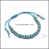 Linkketen eenvoudige mode handgemaakte blauw geweven armbanden voor vrouwen minimalistisch charme sieraden cadeau dagelijkse vakantie drop levering otz9e