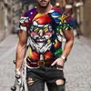 T-shirt da uomo Juniors Uomo attivo Autunno Inverno Casual Manica corta Natale Grafica 3D grande e alta per camicia da uomo