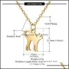 Colares de pingentes de moda 316l aço inoxidável colar de gato fofo para homens homens design design gabinete de estimação Gold Gold Gold Chain Drop Otyuo