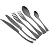 Dinnerware Sets High Quality Purple 7Pcs Tableware Stainless Steel Steak Knife Fork Tea Spoon Cutlery Set Western Kitchen Silverware