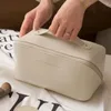 Kosmetische Taschen Badezimmer Reise Kit Toilne Multifunktion wasserdichte tragbare Handtasche Make-up Frauen Waschbeutel große Kapazität Leder