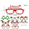 Noel Dekorasyonları 9 PCS Noel Baba Noel Ağacı Elk Kağıt Gözlükleri Çerçeve Glassess P O pervane yıl Navidad Çocuk Hediye Damla Teslimat Ev DH3HB