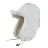 Berets Stylish Russian Hat Solid Color Windproof One Size Adult Winter Warm Ear Flap Earflap Keep