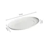 Plates Creative Oval Ceramic Pasta Steak Sushi Plate Dinner Restaurant Solid Color Tableware Snack Dessert Pan Cooking Dishes