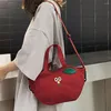 Schoudertassen schattige cartoon tas dames mode bananen canvas diagonale casual handtas mini reismekolet bolsa feminina feminina