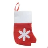 Dekoracje świąteczne mini pończochy śnieg śnieg śnieżny śliczne domowe skarpetki prezenty Bag łyżki widelca upuszcza dostawa ogrodu