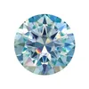 Autres véritables 1 carat 6,5 mm couleur bleu mer Vvs1 coupe ronde Moissanite pierres en vrac test de diamant positif pour la fabrication de bijoux de bricolage autre Dro Dhqbg