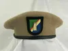 Berets US Army Ranger Regiment Wool Beret Khaki Andra löjtnant Rank Hat Military Store