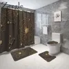 バスマットモダンなスタイルのマットとシャワーカーテンセット吸水する家の装飾床のトイレカーペット