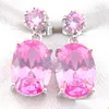 Charme Pour Femmes Bijoux Boucles D'oreilles Luckyshine 925 Sterling Sier Plaqué Rose Kunzite Gems Mariages Engagemets Boucle D'oreille Zircon Drop Delive Dhfkj