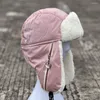 Berets Outdoor Lei Feng Cap Buckle Closure Solid Color Flight Women Waterproof Snow Travel Hat