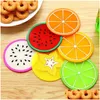 Matten kussens schattige fruitvorm onderzitter sile cup pad slip insation drink houder placemats voor kerst keukentafel drop levering hom dhtjk