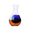 نظارات النبيذ الإبداعية Decanter 300-500ml من Crystal Clastal Glass الأزرق القلب القلبي القلاع قارورة الويسكي ويسكي زجاجة دبوس أداة شريط البار