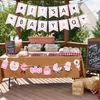 Party Decoration Funmemoir Bbq Baby Shower Decorations For Girl Pink Q Banner Supplies Barbecue Picnic Themed Decor