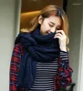 Scarves Girl Women Solid Knit Scarf Stole Neckerchief 290 40cm 12pcs/lot #3984