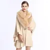 Women's Fur Autumn And Winter Style Imitation Big Collar Loose Large Knitted Cape