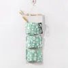 Storage Boxes Bag Cartoon Cotton And Linen Hanging Multi-layer Pocket Fabric 3 Grid Sundries Wardrobe