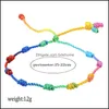 Bracelets de charme colorf 7 nós de corda para proteção boa sorte amet sucesso prosperidade pula de corda artesanal