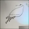 Sautoirs Personnalisé Hip Hop En Acier Inoxydable Femmes Harajuku Collier Ras Du Cou De Mode Clavicule Chaîne Pour Femme Vintage Bijoux Cadeau Drop Ot3Ab