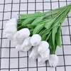 Dekorativa blommor pu tulpan Artificial Flower Wedding Party Home Decoration gränsöverskridande utrikeshandel