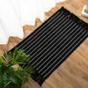 Carpets Black Bohemian Doormat Hand Woven Carpet Rug Bedside Geometric Floor Mat Living Room Bedroom Home Decor