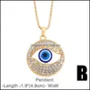 Collane con ciondolo Turchia Evil Blue Eye Collana maglione catena gioielli cristallo mano di Fatima per le donne pendenti con consegna a goccia Ot5Gm