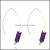 Dangle Lustre Boucles D'oreilles En Pierre Naturelle Pour Les Femmes 8 Couleur Flèche Forme Vintage Alliage Or Crochet Drop Marque Livraison De Bijoux Ototj